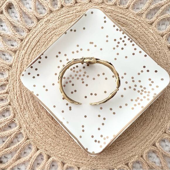 Gold Tone Phoenix Eagle Bird Eye Southwestern Native Hinge Cuff Bracelet - Picture 4 of 5